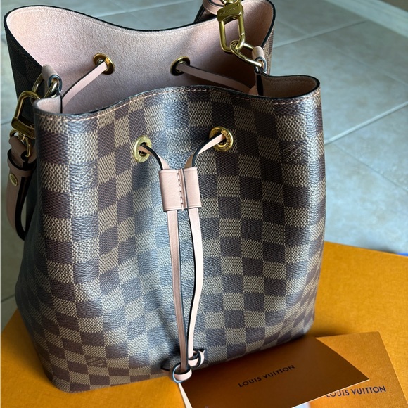 Authentic Louis Vuitton NéoNoé MM Handbag Damier Ebene Canvas - - Picture 1 of 16